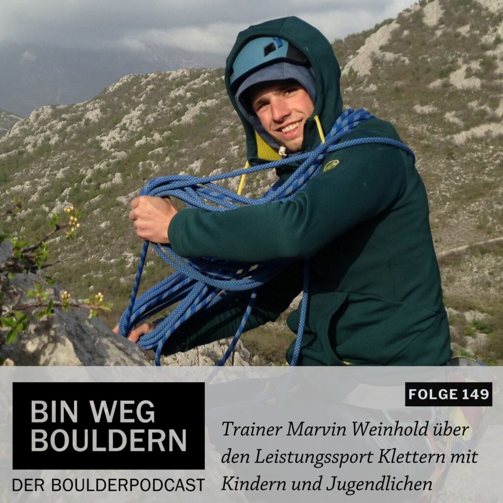 Klettertrainer Marvin Weinhold im BIN WEG BOULDERN-Interview